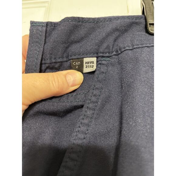 Carhartt FR Flame Resistant Jeans Mens 38x30 Blue Safety Stripe High Visibility - Picture 2 of 7